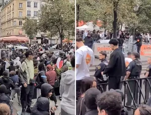 Paris sokakları savaş alanına döndü: Bedava tavuk çılgınlığı